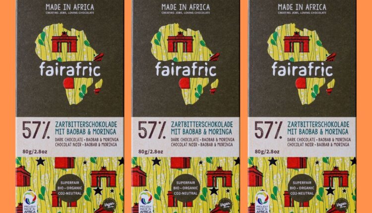 Fairafric Baobab Moringa, Chocolate flavor, Suhum Ghana, Cocoa,