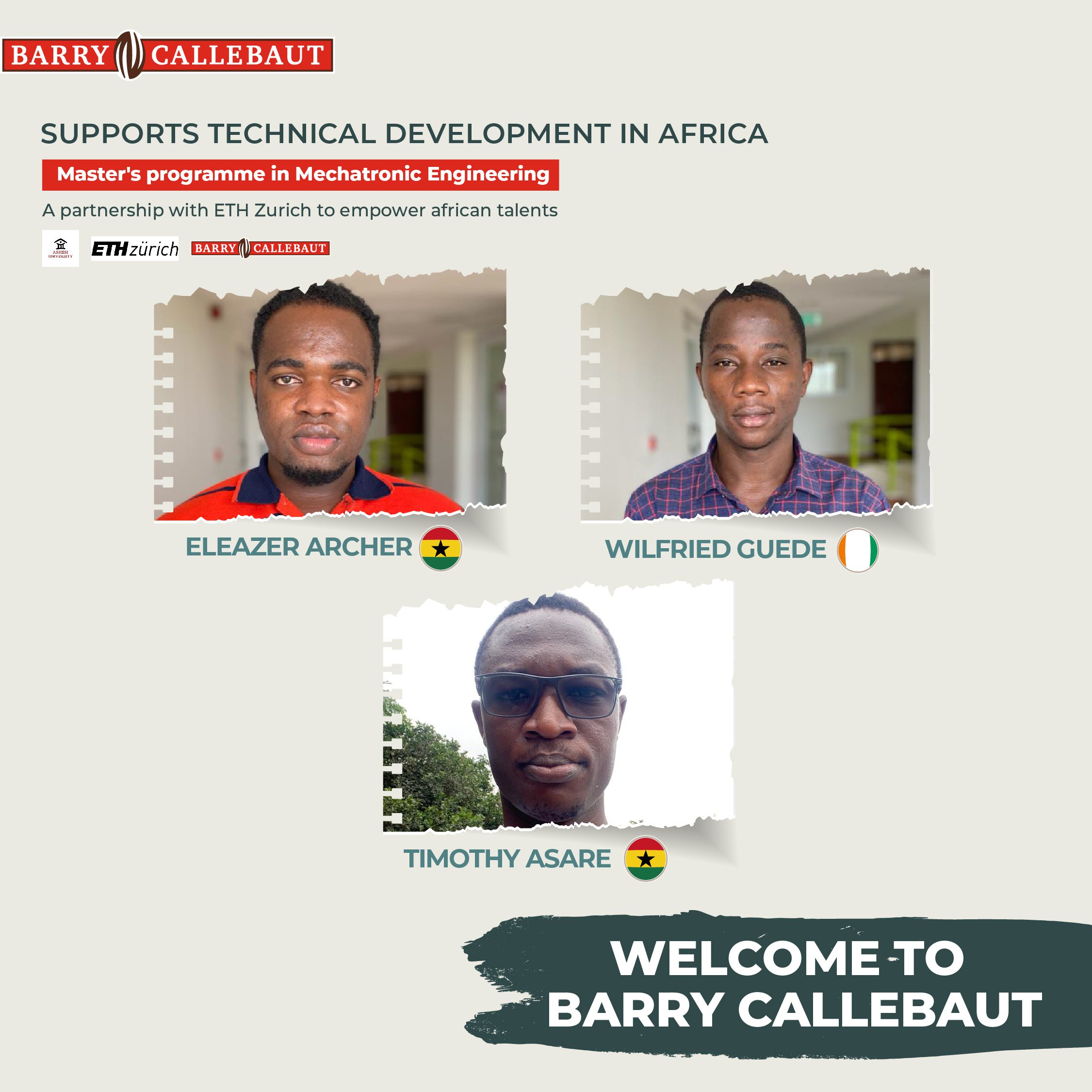 Engineering masters, Africa, Ghana, Ivory Coast, Cocoa Post, Barry Callebaut,
