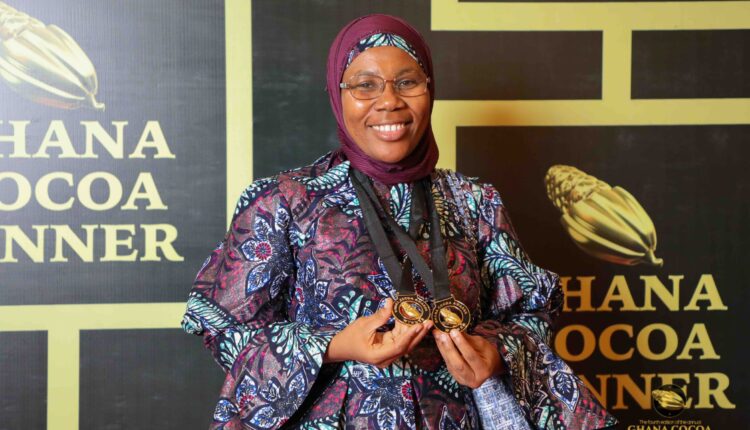Hajia Maria Adamu-Zibo, Business Leader of the Year 2022, Cocoa Sustainability, Ghana Cocoa Awards, Ghana Cocoa Dinner, CHED, COCOBOD, Ghana Cocoa Board, Outstanding Achievement Award, Cocoa rehabilitation, Federated Commodities Ltd (FEDCO), Federated Logistics Ltd, Global Haulage,