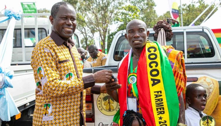 Cocoa farmer, Ghana, 2022 National Best Cocoa Farmer, Bismark Fuachie youngest cocoa, Cocoa Post, Western North Region, Ghana Cocoa Board, National Farmers Day 2022,
