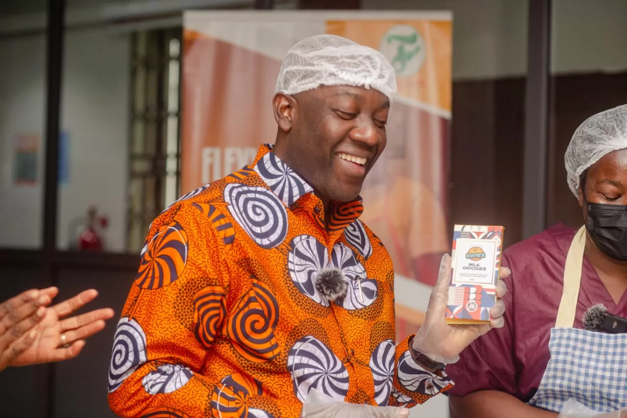 Artisanal chocolate, Cocoa value addition, Consumption promotion, Information Services Department, Kamini chocolate, Kojo Oppong Nkrumah, Made in Ghana, Minister of Information, Origin chocolate,